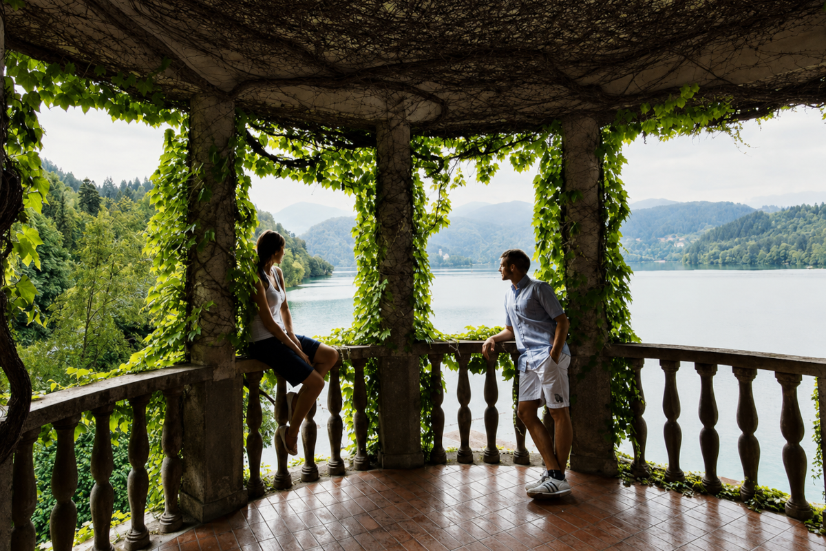 Die alpine Kraft der Quellen in Bled